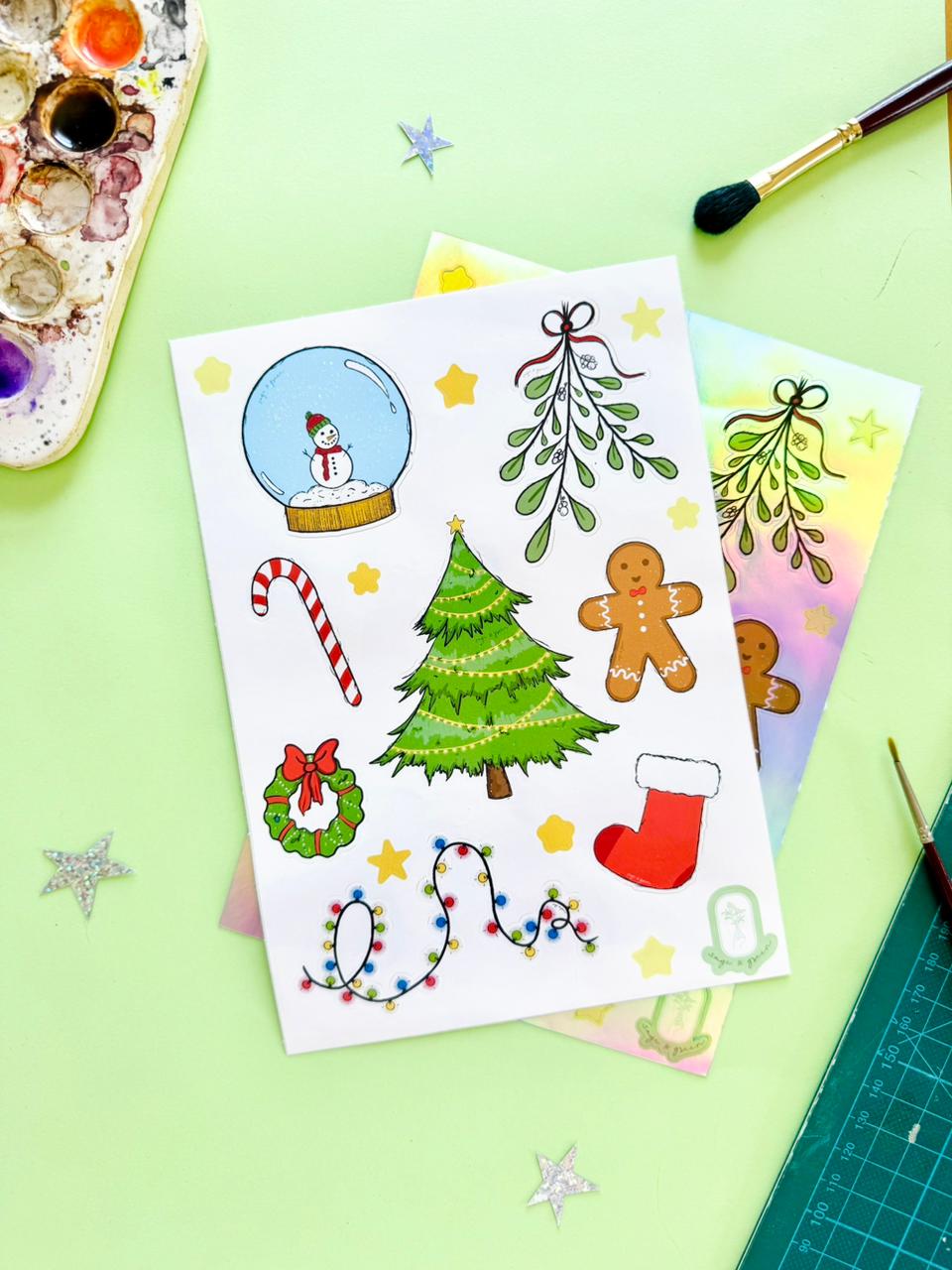 Christmas A5 Sticker Sheet
