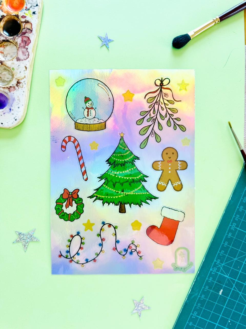 Christmas A5 Sticker Sheet