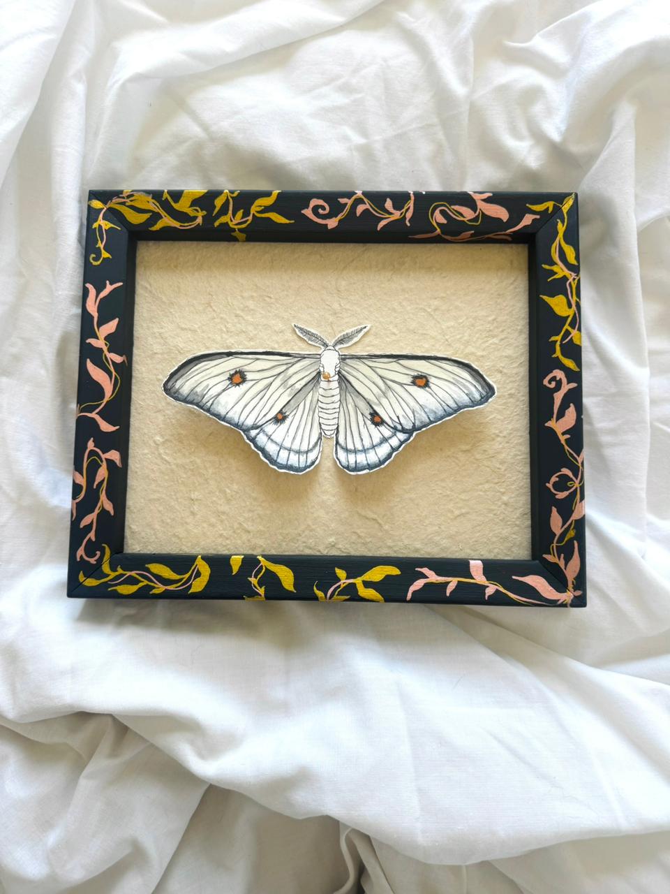 Ghostly Silk Moth Original Painting