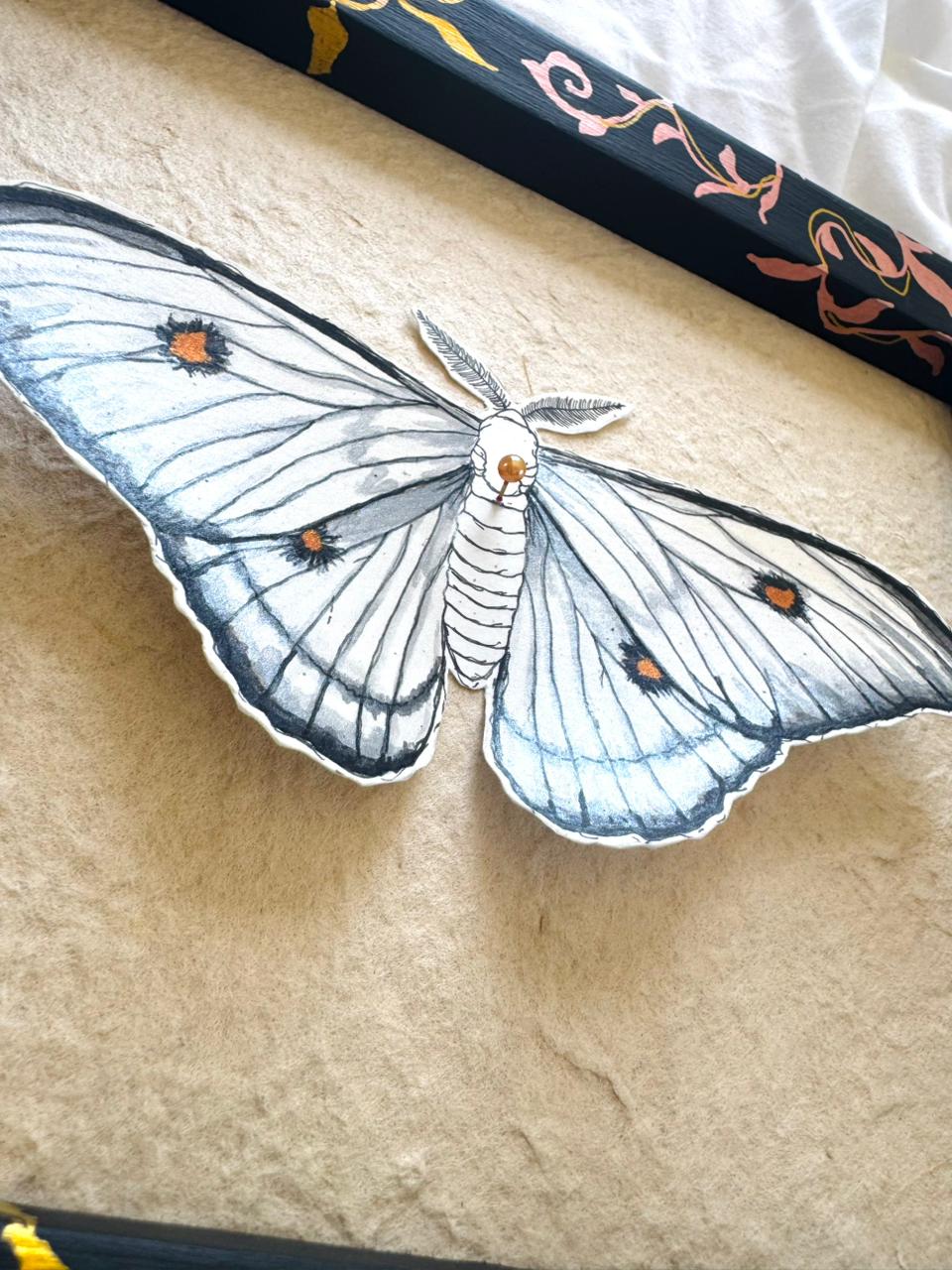 Ghostly Silk Moth Original Painting
