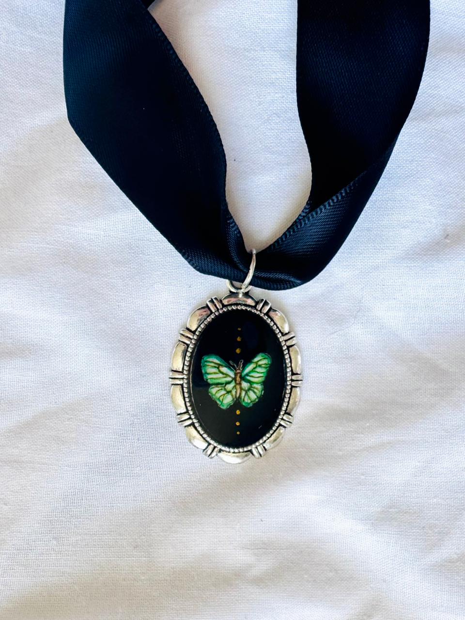 Green Butterfly Mini Original Painting