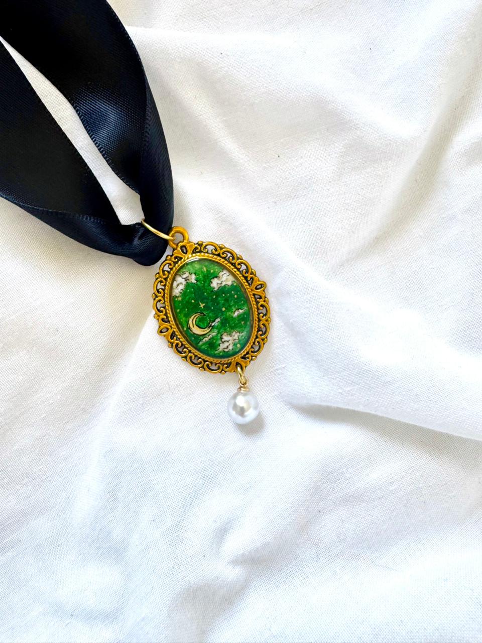 Green Skies Mini Original Painting