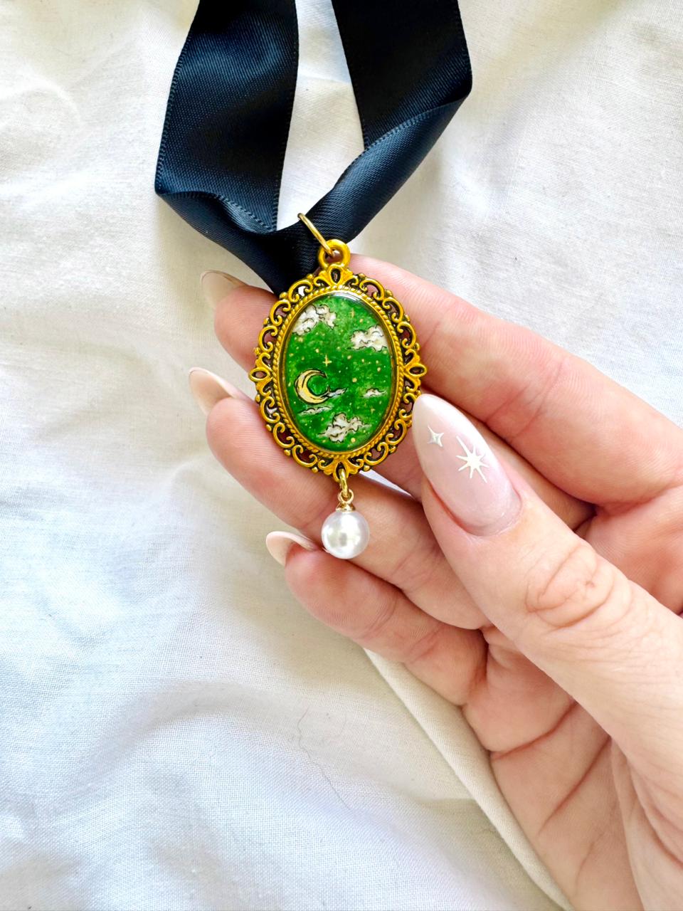 Green Skies Mini Original Painting