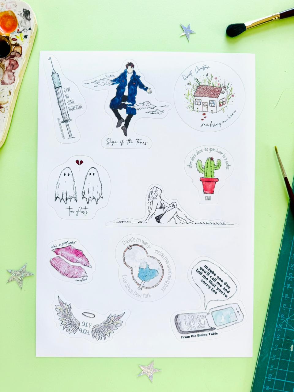 Harry Styles A4 Sticker Sheet