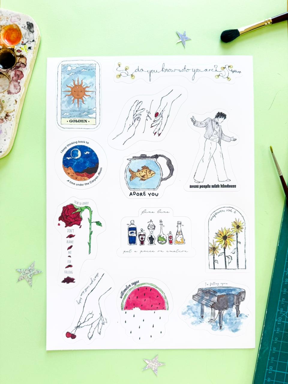 Harry Styles Fine Line A4 Sticker Sheet