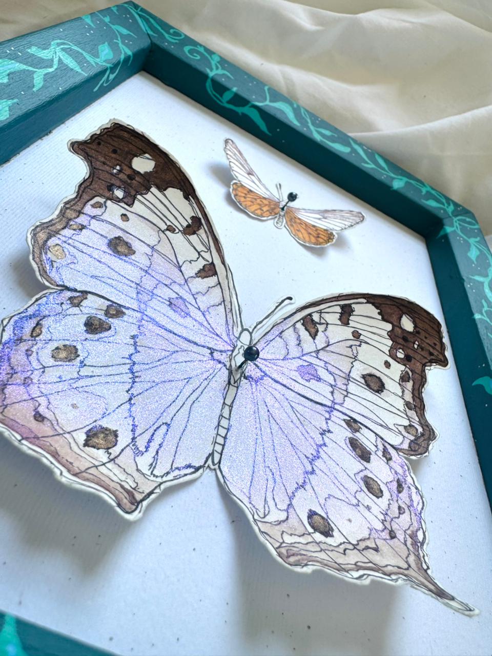 Mother-of-Pearl Butterfly Collection Original Painting