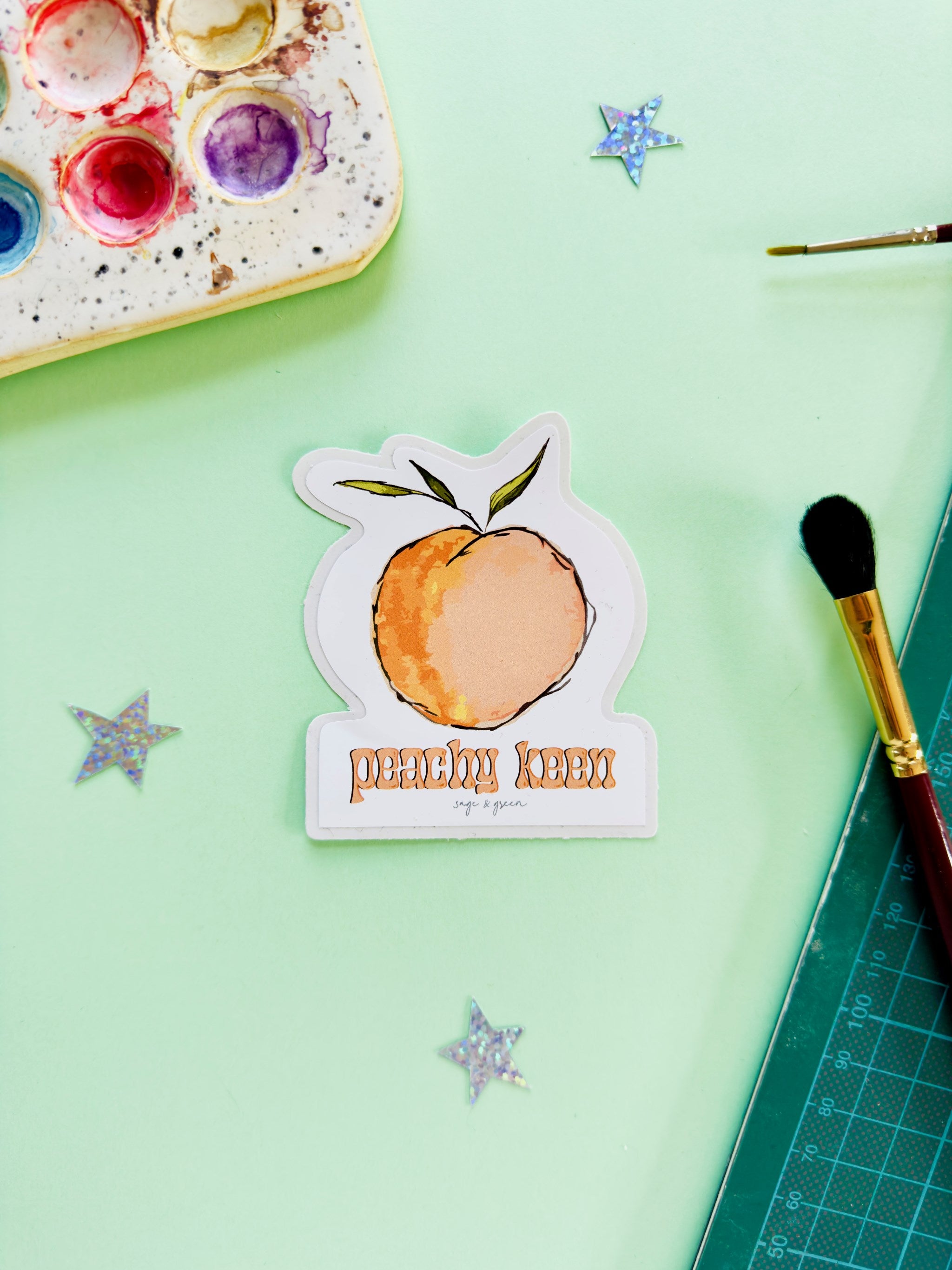 Peachy Keen Sticker