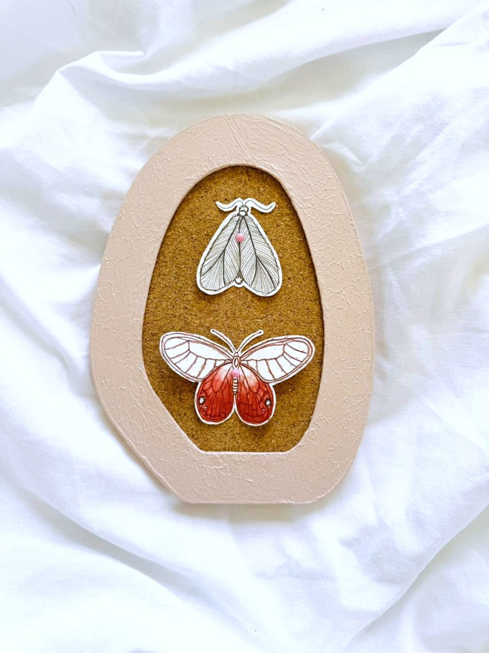 Pink & Brown Butterflies Original Painting