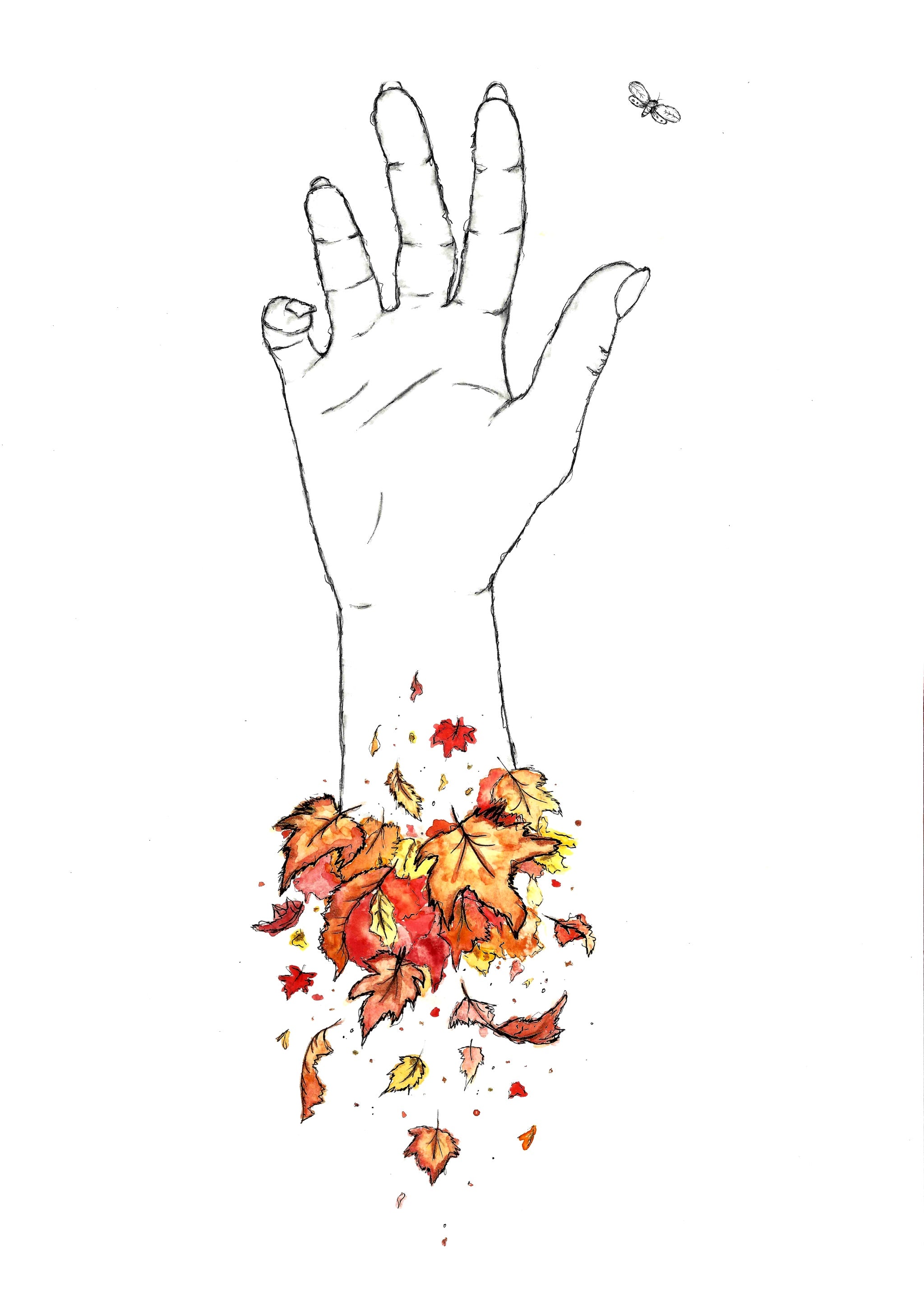 Autumn Hand Art Print